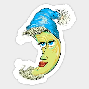 Man in the Moon Sticker